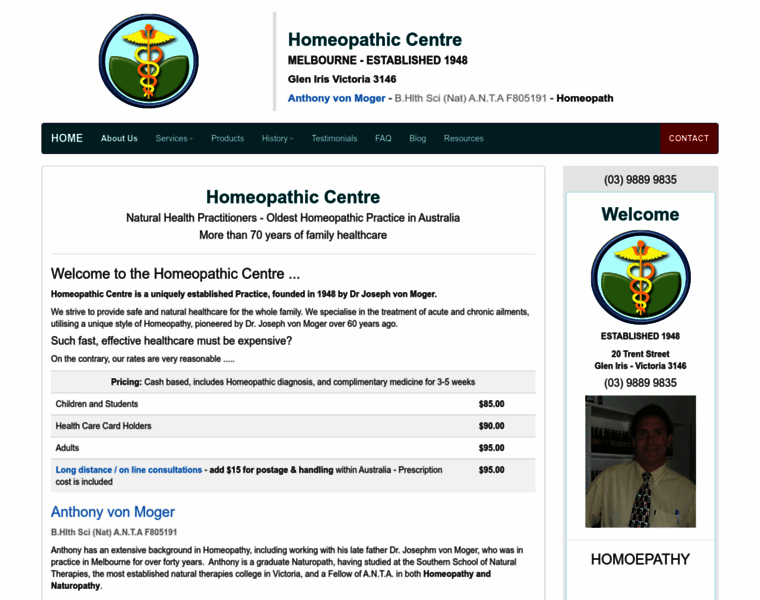 Homeopathiccentre.com.au thumbnail
