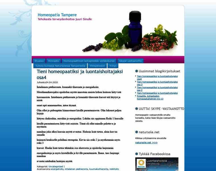 Homeopatia-tampere.fi thumbnail