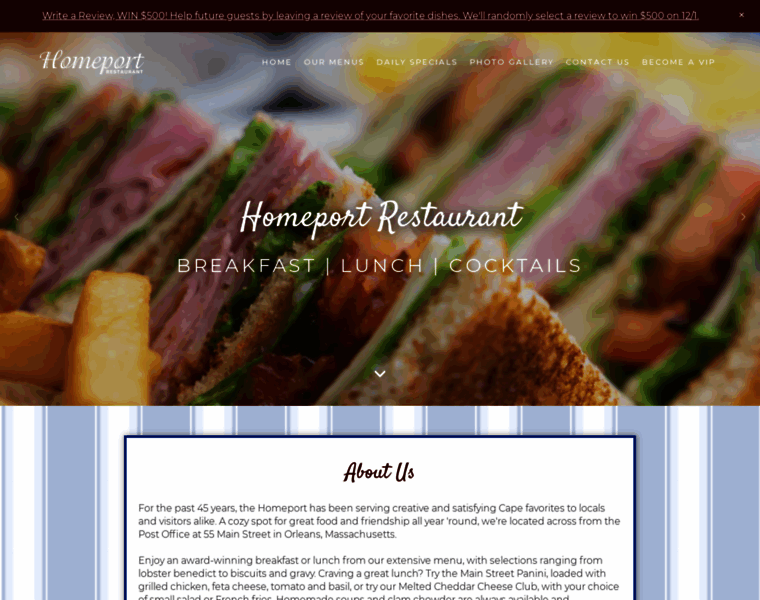 Homeportrestaurant.com thumbnail