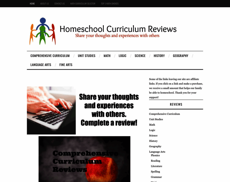 Homeschool-curriculum-reviews.com thumbnail