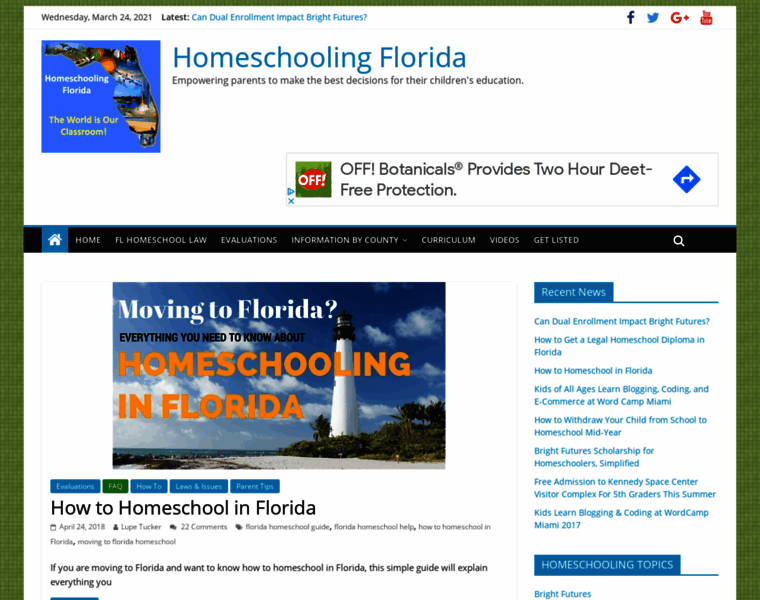 Homeschoolingflorida.com thumbnail