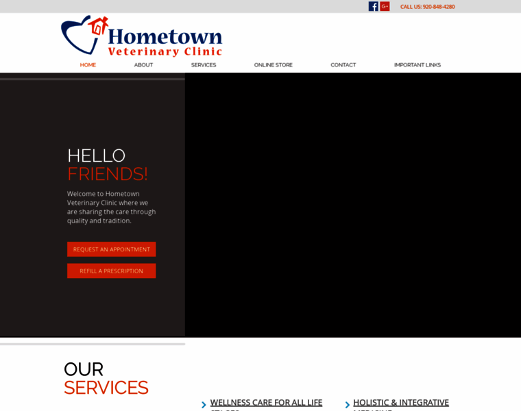 Hometownvetclinic.com thumbnail