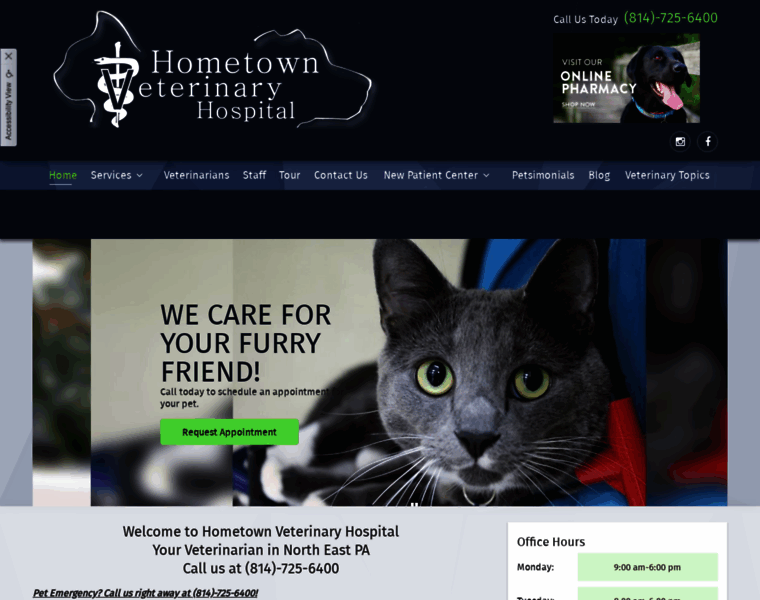 Hometownveterinaryhospital.com thumbnail