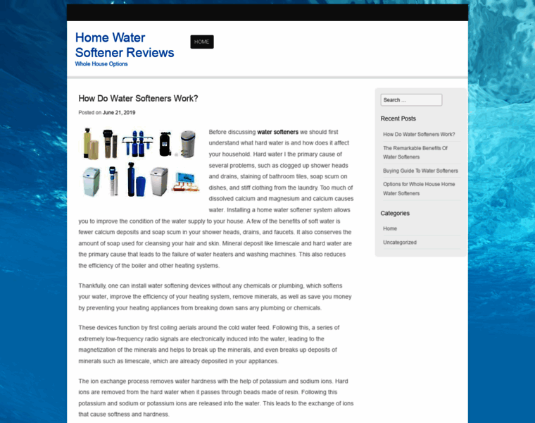 Homewatersoftenerreviews.com thumbnail