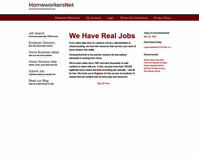 Homeworkersnet.com thumbnail