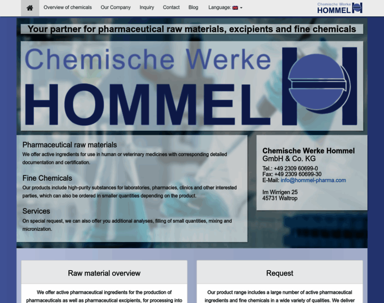 Hommel-chemicals.com thumbnail