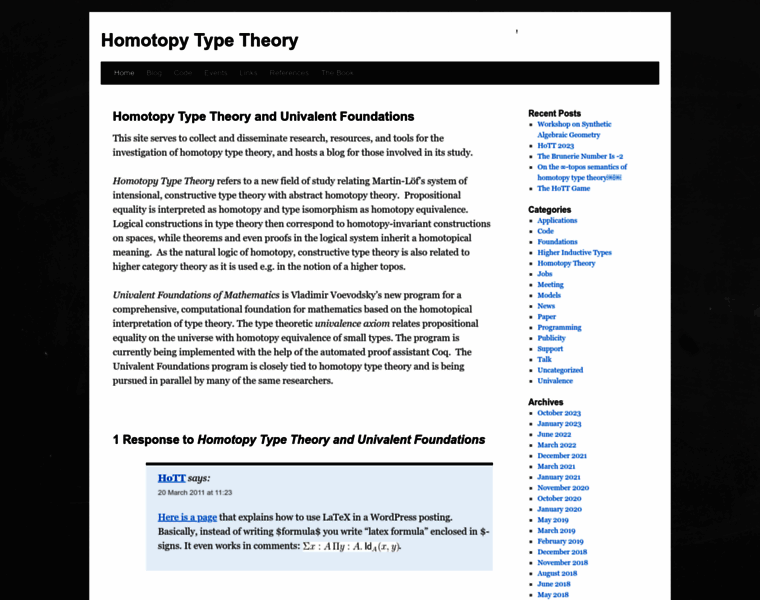 Homotopytypetheory.org thumbnail