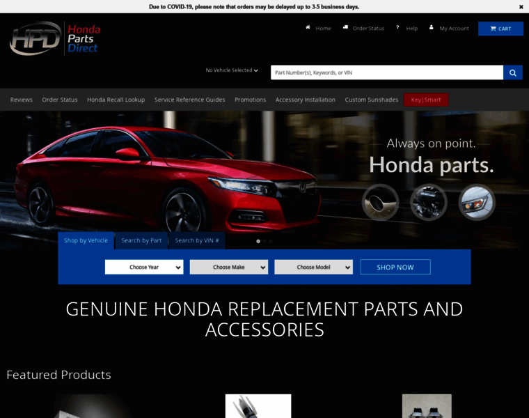 Hondapartsdirect.com thumbnail