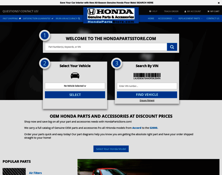 Hondapartsstore.com thumbnail