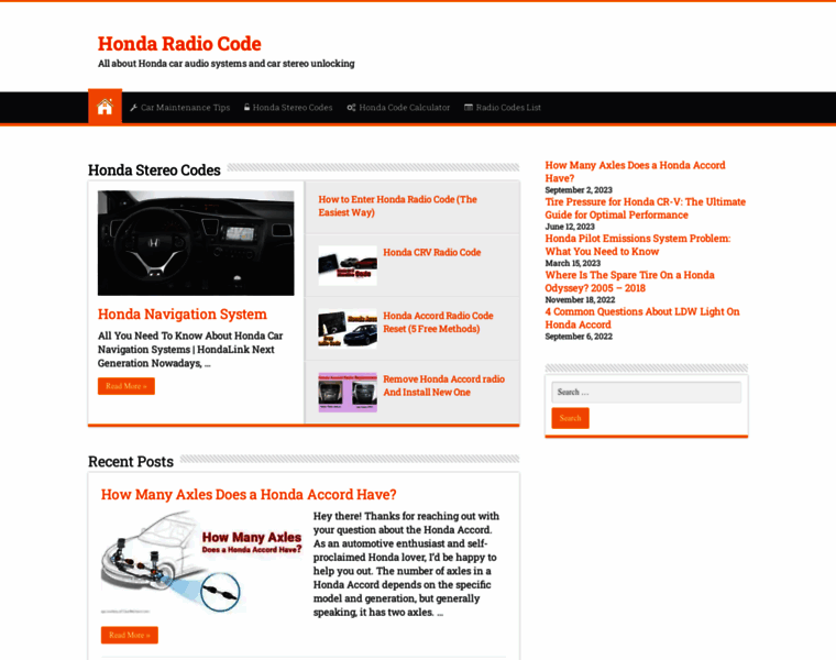 Hondaradiocode.net thumbnail