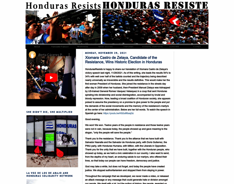Hondurasresists.blogspot.com thumbnail