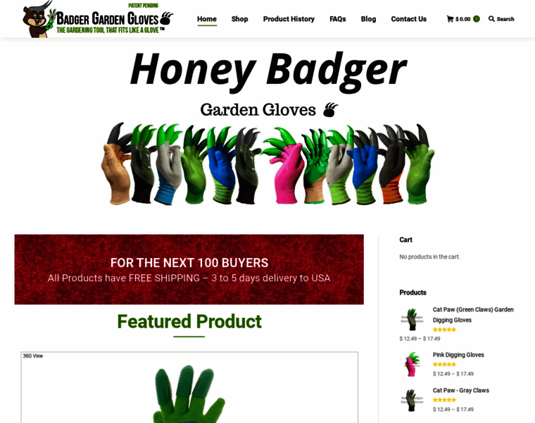 Honeybadgergloves.com thumbnail