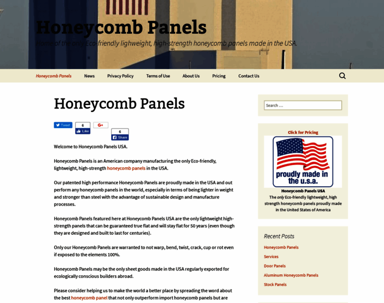 Honeycombpanelsusa.com thumbnail