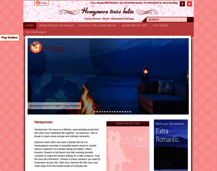 Honeymoontourindia.in thumbnail
