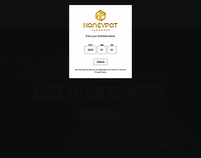 Honeypotvapeshop.ca thumbnail