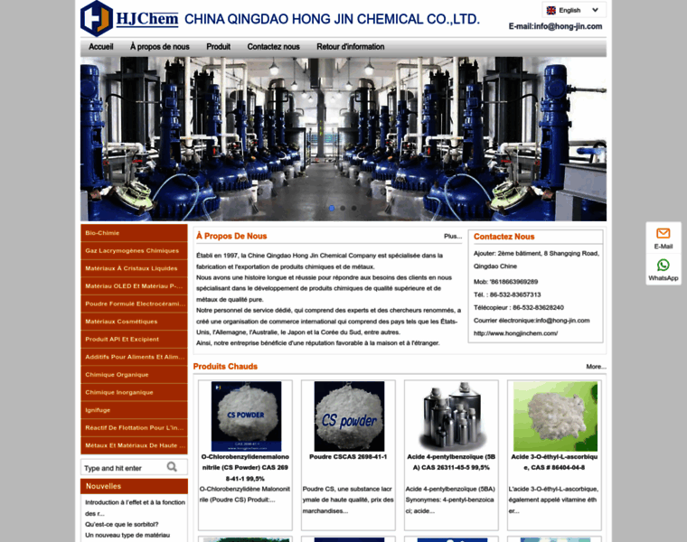 Hongjinchemicals.com thumbnail