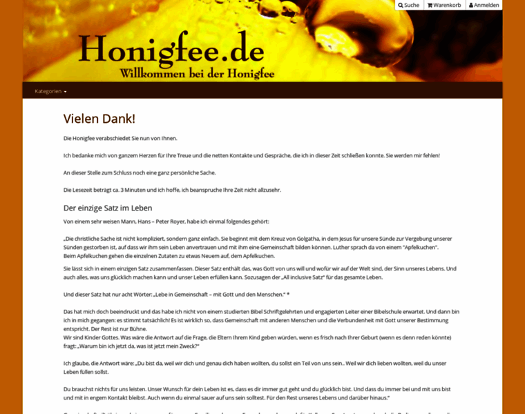 Honigfee.de thumbnail