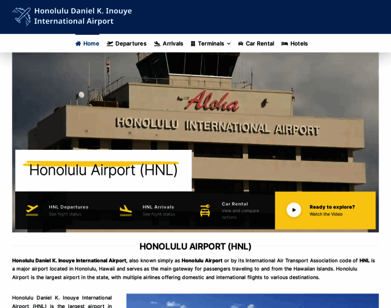 Honoluluairport.org thumbnail