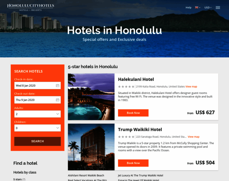 Honolulucityhotels.com thumbnail