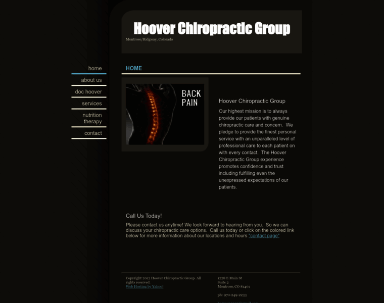 Hooverchiropracticgroup.com thumbnail