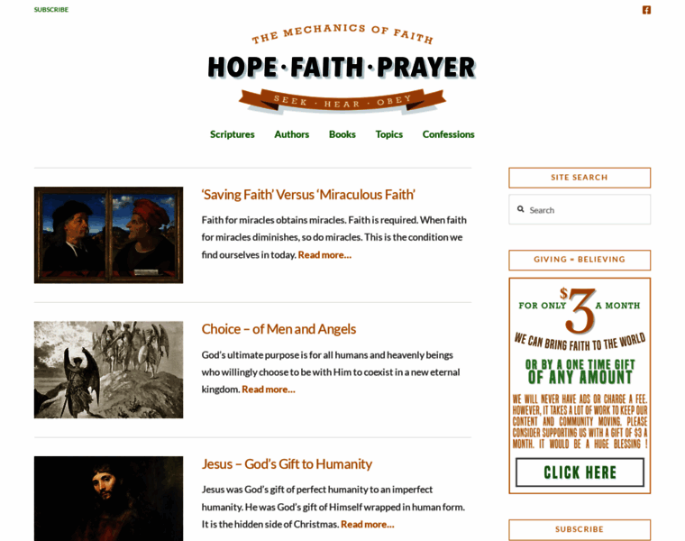 Hopefaithprayer.com thumbnail