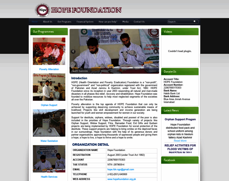 Hopefoundation.org.pk thumbnail