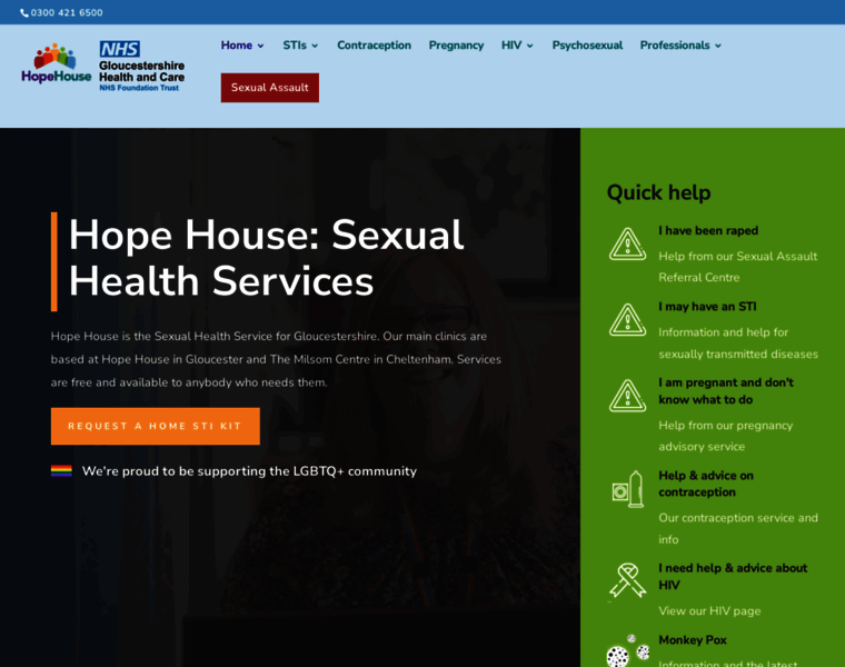 Hopehouse.nhs.uk thumbnail