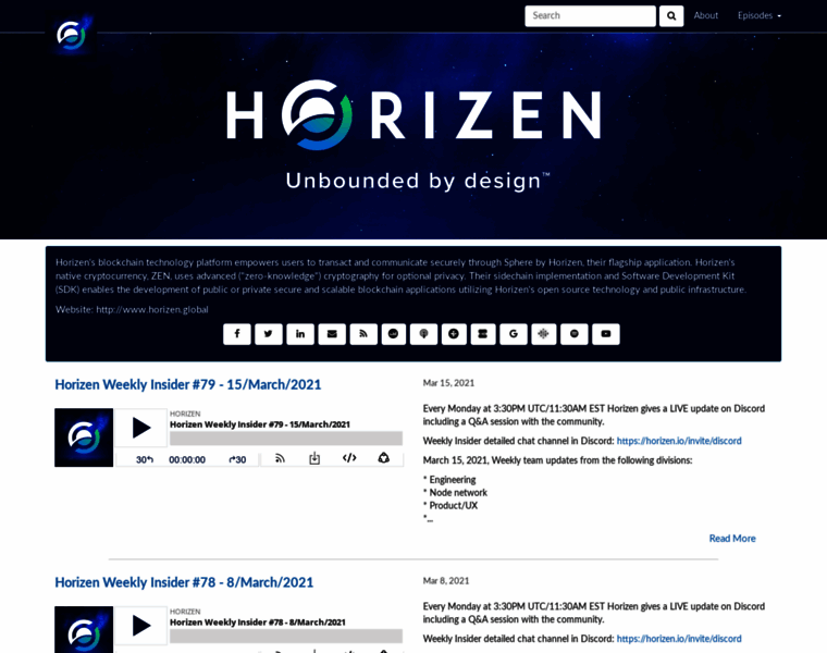 Horizen.libsyn.com thumbnail