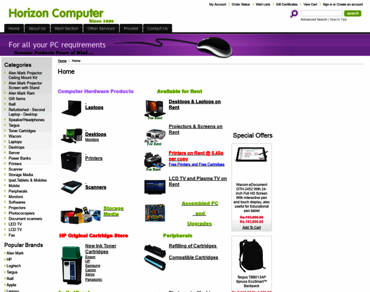 Horizoncomputer.co.in thumbnail