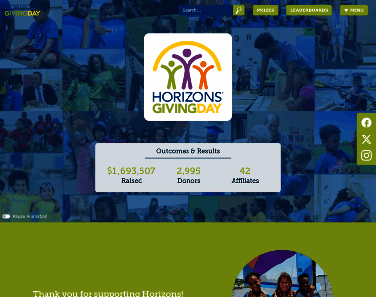 Horizonsgivingday.org thumbnail