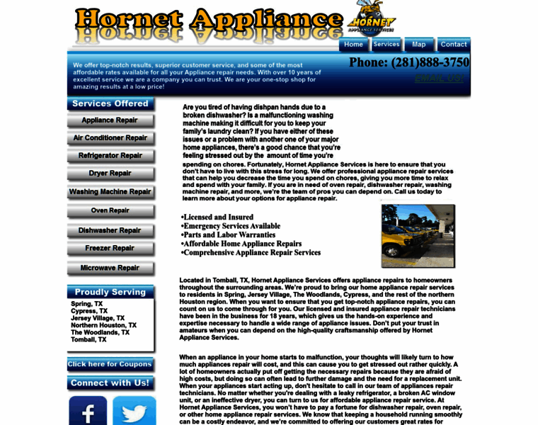 Hornetappliance.com thumbnail