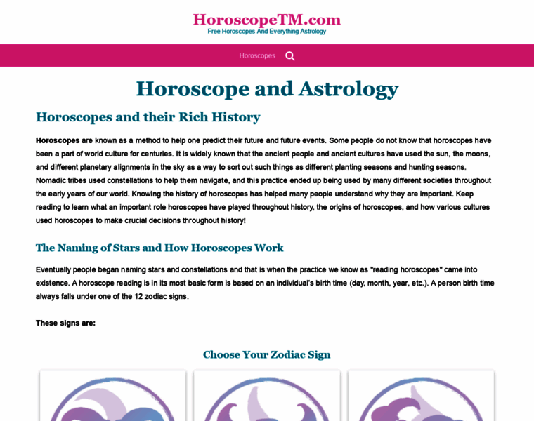 Horoscopetm.com thumbnail