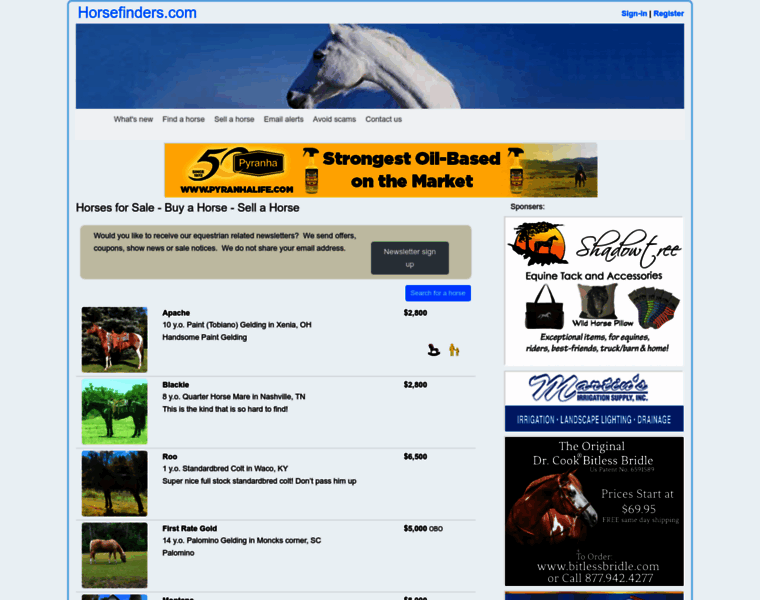 Horsefinders.com thumbnail