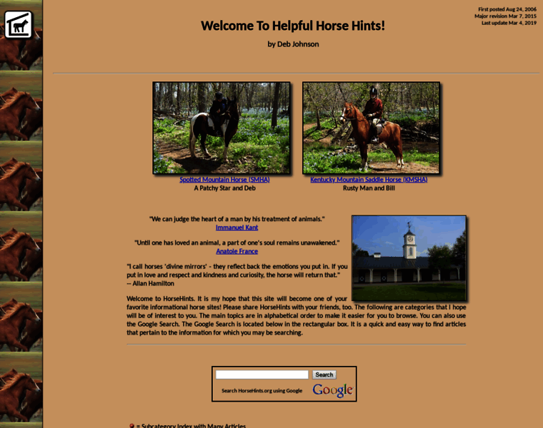 Horsehints.org thumbnail