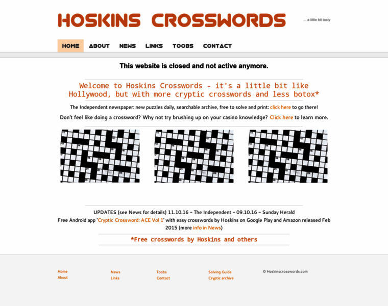 Hoskinscrosswords.com thumbnail