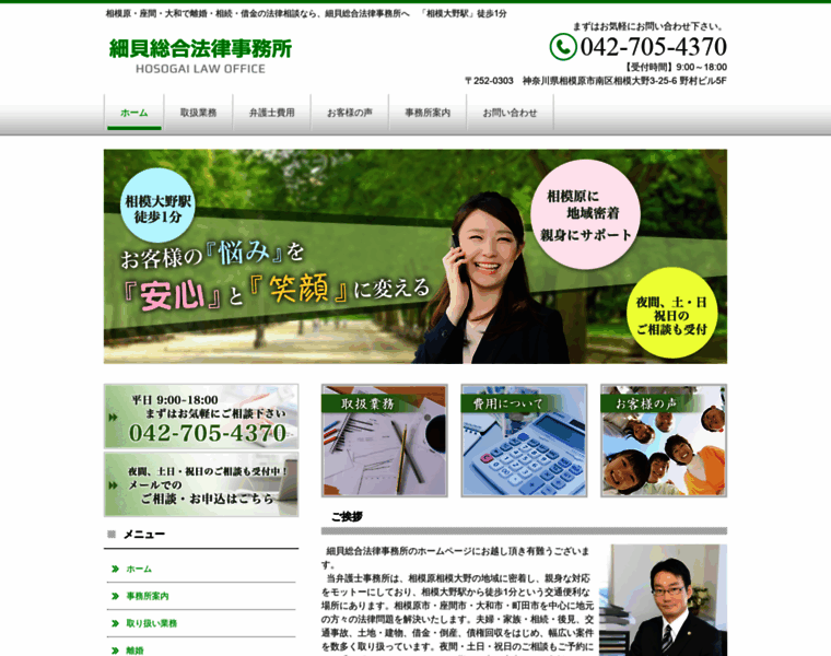 Hosogai-law.com thumbnail