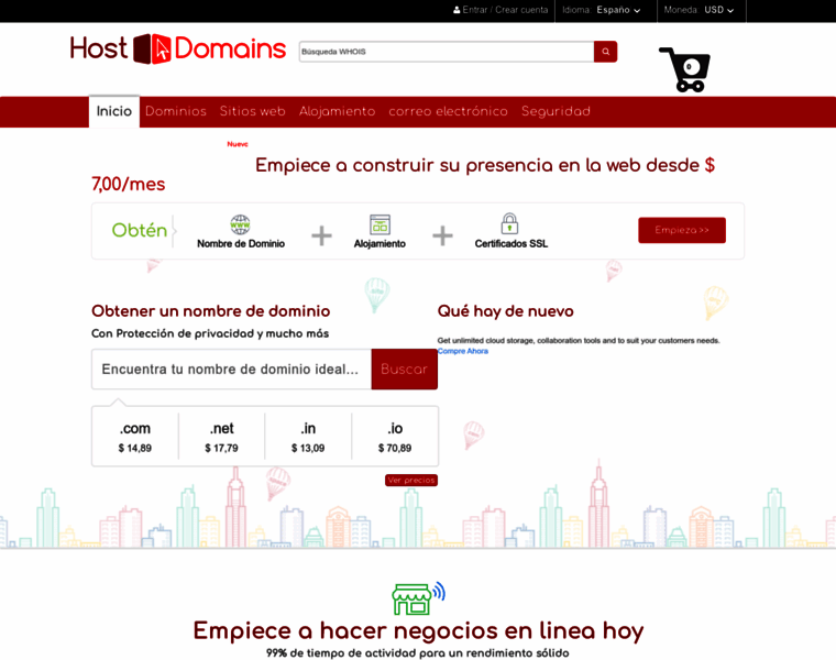 Hostdomains.co thumbnail