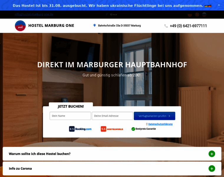 Hostel-marburg-one.de thumbnail