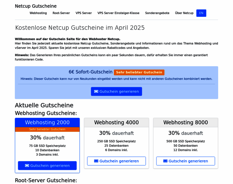 Hosting-gutschein-code.de thumbnail