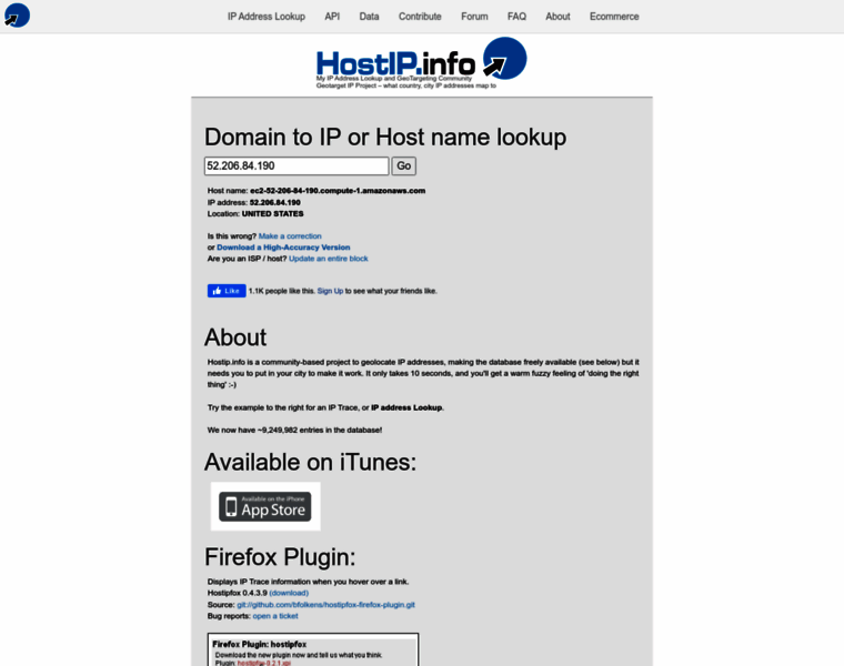 Hostip.info thumbnail