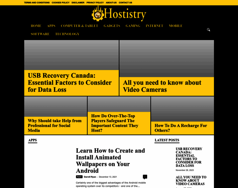 Hostistry.com thumbnail