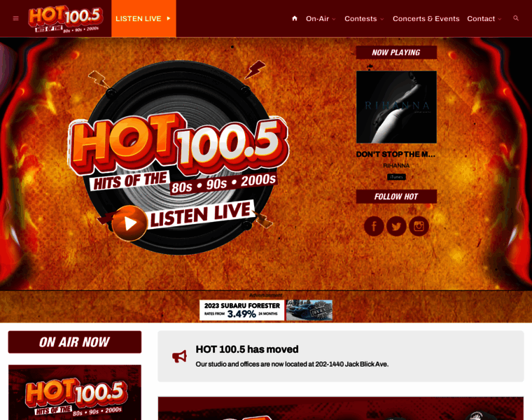 Hot1005fm.com thumbnail