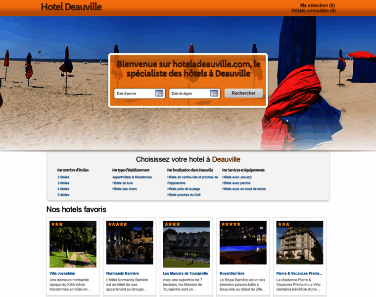Hoteladeauville.com thumbnail
