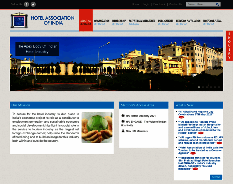 Hotelassociationofindia.com thumbnail