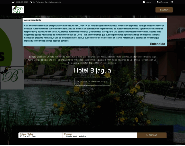 Hotelbijagua.com thumbnail