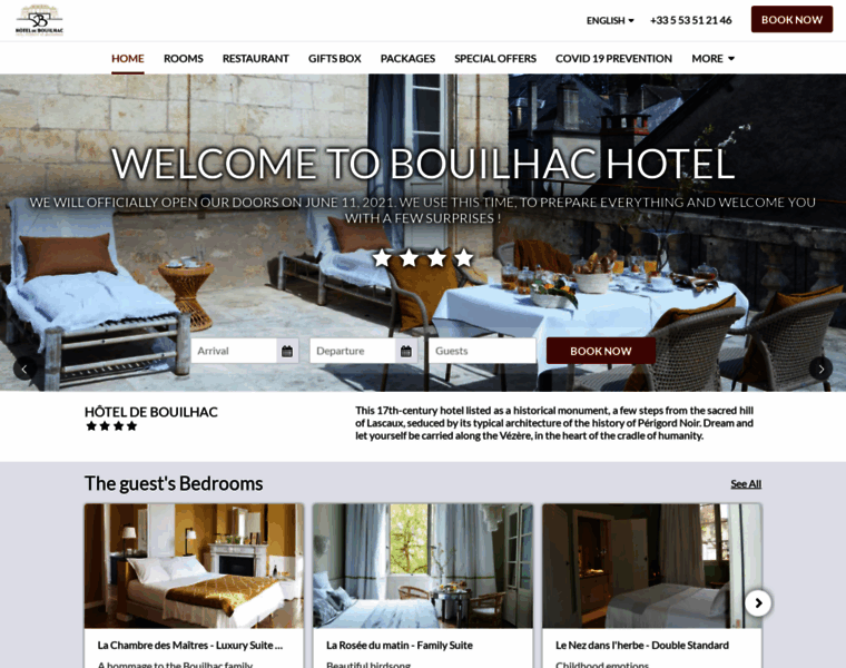 Hoteldebouilhac-montignaclascaux.fr thumbnail