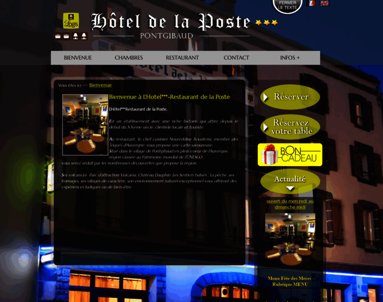 Hoteldelaposte-pontgibaud.com thumbnail