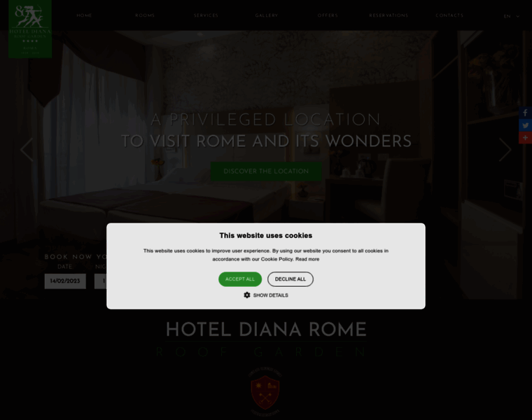 Hoteldianaroma.com thumbnail