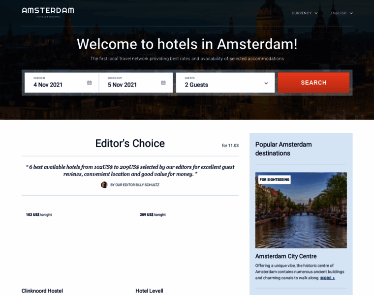 Hoteleamsterdam.net thumbnail