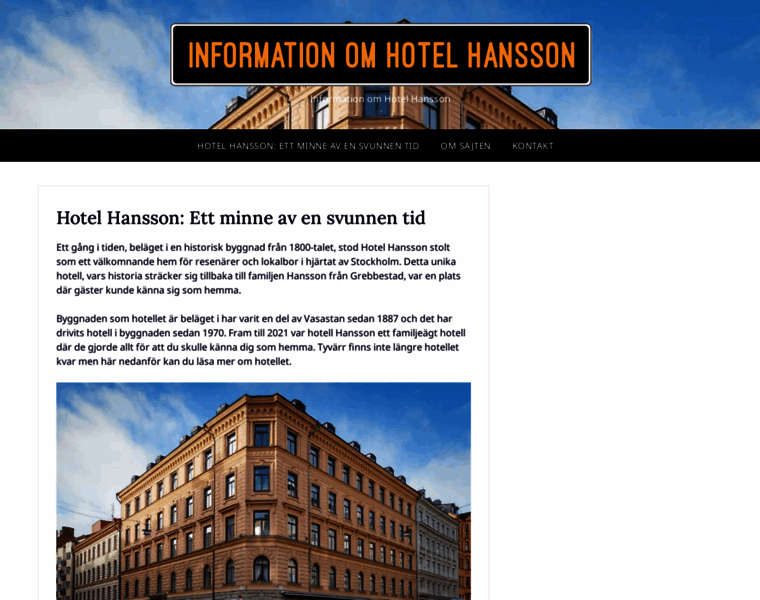 Hotelhansson.se thumbnail
